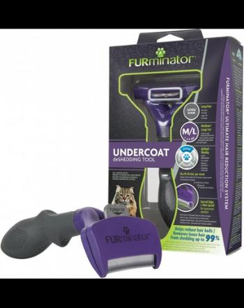 FURMINATOR Undercoat deShedding pentru pisici cu parul lung M/L