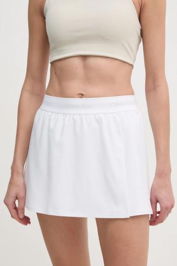 Športová sukňa Calvin Klein Performance biela farba, mini, rovný strih