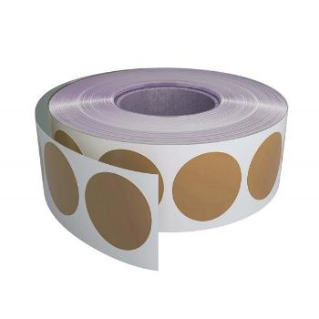 Samolepiace etikety okrúhle 20 mm, 2000 ks, hnedé papierové pre TTR, rolka
