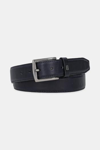 Kožený opasok Tommy Hilfiger tmavomodrá farba, AM0AM13571
