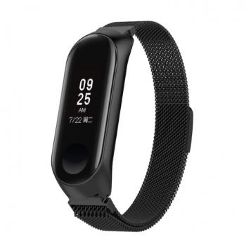 BStrap Milanese (Large) remienok na Xiaomi Mi Band 3/4, black (SXI005C01)