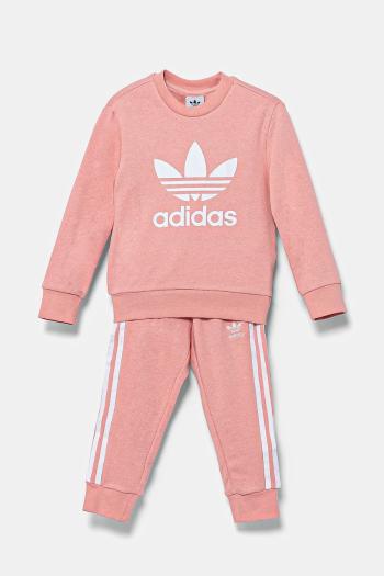 Detská tepláková súprava adidas Originals ružová farba, JC6613