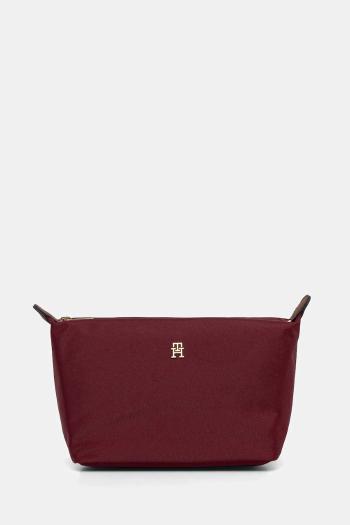Kozmetická taška Tommy Hilfiger bordová farba, AW0AW17727