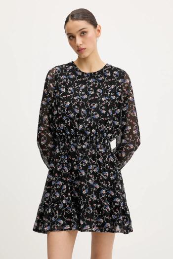 Šaty Tommy Jeans čierna farba, mini, áčkový strih, DW0DW20338