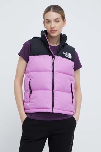 Páperová vesta The North Face 1996 RETRO NUPTSE VEST dámska, fialová farba, zimná, NF0A3XEPQIX1