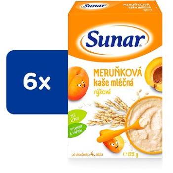 Sunar marhuľová kaša mliečna ryžová 6× 225 g (8592084409593)