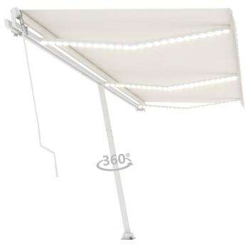 Ručne zaťahovacia markíza s LED svetlom 400x300 cm Dekorhome