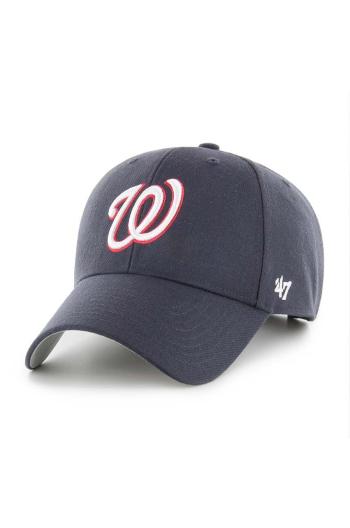 Bavlnená šiltovka 47 brand MLB Washington Nationals tmavomodrá farba, s nášivkou, B-MVP15WBV-NYE