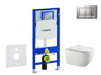GEBERIT - Duofix Set predstenovej inštalácie, klozetu Gaia a dosky softclose, tlačidlo Sigma30, chróm mat/chróm SANI11CA1134