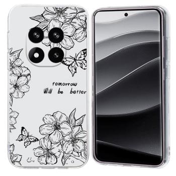 ART TPU Ochranný kryt pre Xiaomi Redmi Note 14 Pro 5G BUTTERFLY FLOWER
