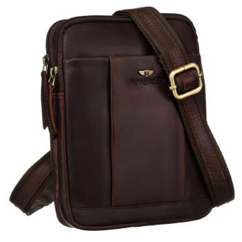 Hnedá pánska kožená crossbody taška - Peterson