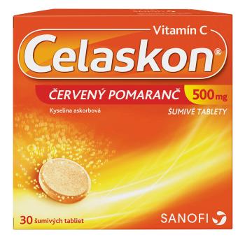 CELASKON Vitamín C 500 mg Červený pomaranč 30 šumivých tabliet