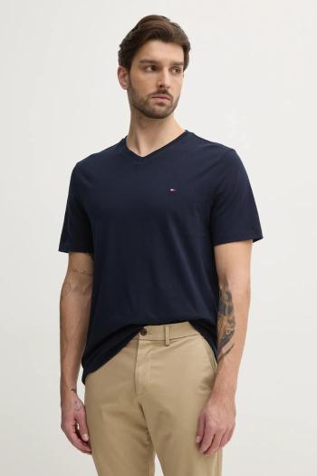 Bavlnené tričko Tommy Hilfiger pánske, tmavomodrá farba, jednofarebné, MW0MW39249