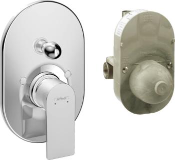 Sprchová a vaňová batéria Hansgrohe Rebris E vrátane podomietkového telesa chróm 72458000