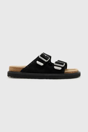 Semišové šľapky AllSaints Randal Sandal čierna farba, M002FC
