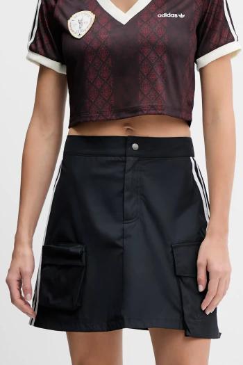 Sukňa adidas Originals Cargo Miniskirt čierna farba, mini, áčkový strih, JJ3087