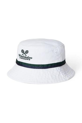 Detský bavlnený klobúk Polo Ralph Lauren Wimbledon Collection biela farba, bavlnené, 323970406001