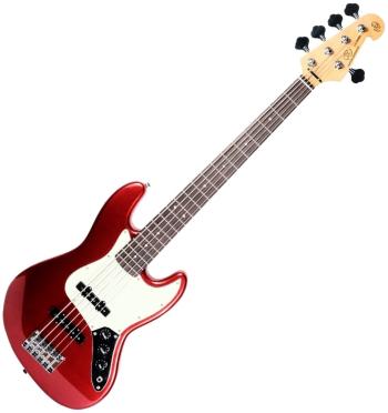 SX SJB62/5-MRD Metallic Red 5-strunová basgitara