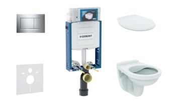 GEBERIT - Kombifix Set predstenovej inštalácie, klozet Alpha s doskou, tlačidlo Sigma30, chróm 110.302.00.5 NR6