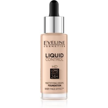 Eveline Cosmetics Liquid Control tekutý make-up s pipetou odtieň 030 Sand Beige 32 ml