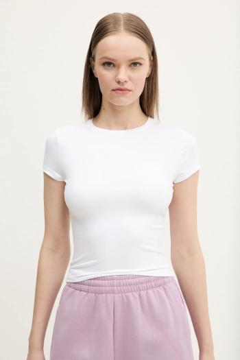 Tričko Hollister Co. dámske, biela farba, KI339-5043