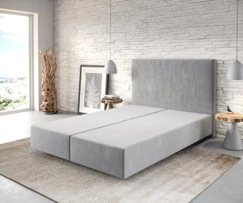 Boxspring posteľ Dream-Well 140x200 cm mikrovlákno sivá