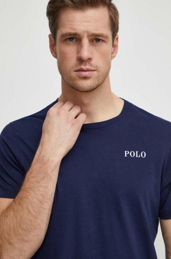 Bavlnené tričko Polo Ralph Lauren pánske,tmavomodrá farba,s potlačou,714931650