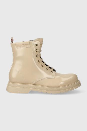 Detské topánky Tommy Hilfiger béžová farba