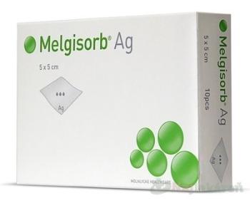 Melgisorb Ag 5x5 cm antimikrobiálny alginátový obväz 10 ks