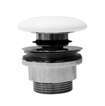 GSI umývadlová výpust 5/4", click-clack, keramická zátka, 5-65, biela ExtraGlaze PCS11