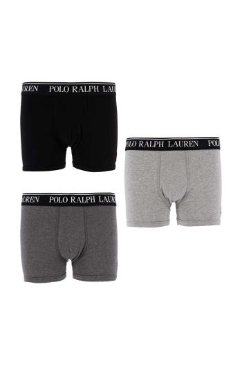 Detské boxerky Polo Ralph Lauren 3-pak šedá farba