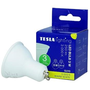 TESLA LED GU10, 3 W,  250 lm, 3000 K teplá biela (GU100330-7)