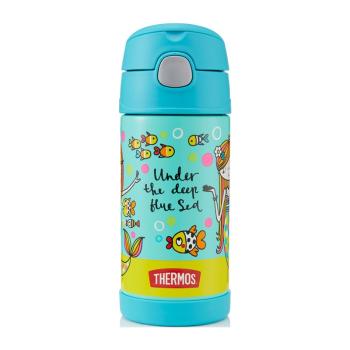 Thermos FUNtainer Detská termoska so slamkou - morská panna 355 ml