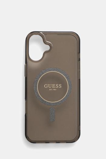 Puzdro na mobil Guess iPhone 16 Plus 6.7" hnedá farba, GUHMP16MHFGEREK