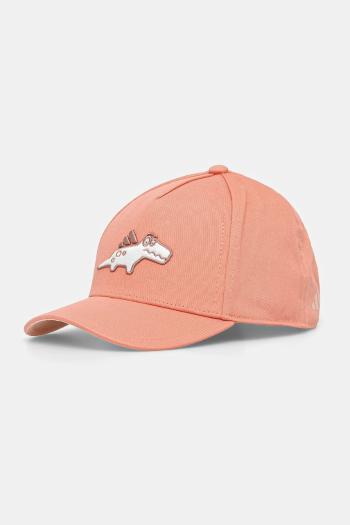 Detská bavlnená šiltovka adidas Performance oranžová farba, s nášivkou, JD5820