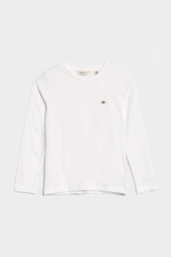 PÓLÓ GANT SHIELD LS T-SHIRT WHITE