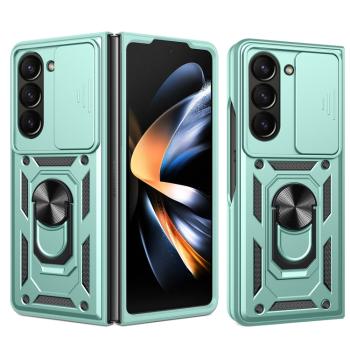 RING CAMERA Kryt s držiakom pre Samsung Galaxy Z Fold6 5G zelený