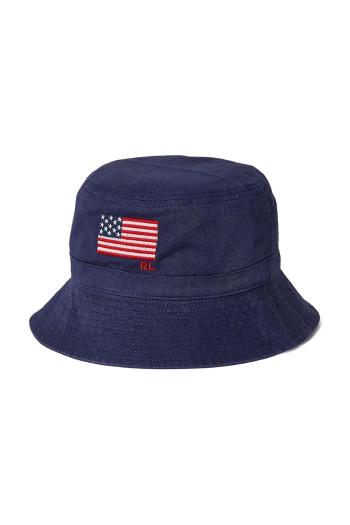 Čiapka Polo Ralph Lauren tmavomodrá farba biela, bavlnená, 323971819001