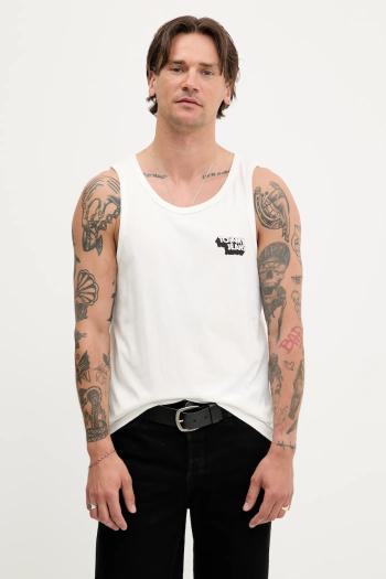 Bavlnený top Tommy Jeans biela farba, DM0DM21783
