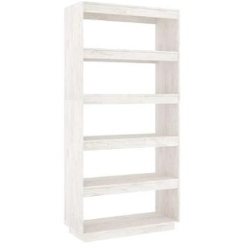 Shumee deliaca stena biela 80 × 35 × 167 cm masívna borovica, 810895
