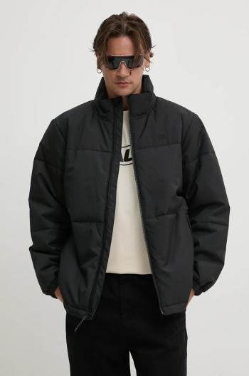 Bunda Vans pánska, čierna farba, prechodná, oversize, VN000HN7BLK1