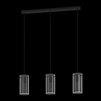 LED lámpa , függeszték , mennyezeti , 3xE27 foglalat , fekete , EGLO , PINTO TEXTIL 1 , 900342