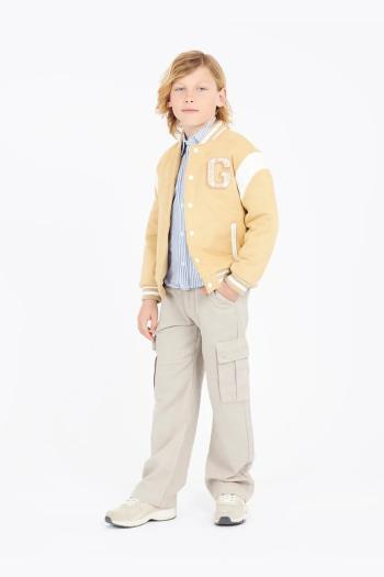 Detská bunda bomber Guess žltá farba, L5RL07 WG970