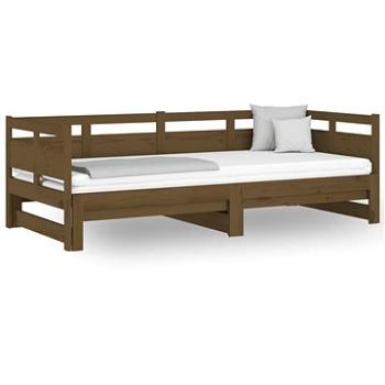 Výsuvná posteľ medovo hnedá masívna borovica 2× (90 × 200) cm, 820315
