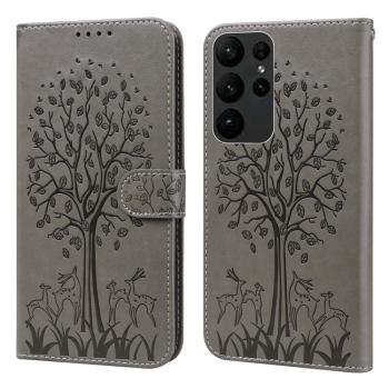 ART DEER Peňaženkový kryt Samsung Galaxy S23 Ultra 5G šedý