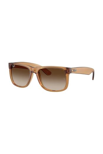 Slnečné okuliare Ray-Ban JUSTIN pánske, hnedá farba, 0RB4165