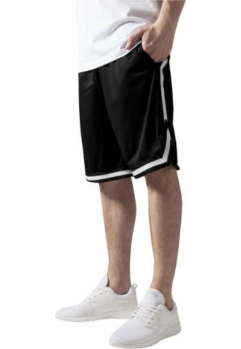 Urban Classics Stripes Mesh Shorts blkblkwht - 3XL