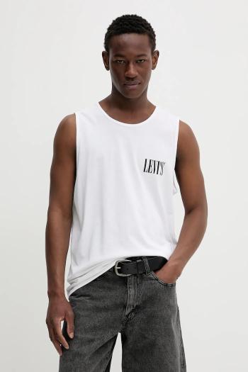 Bavlnené tričko Levi's GRAPHIC ROWER TANK biela farba, A7642
