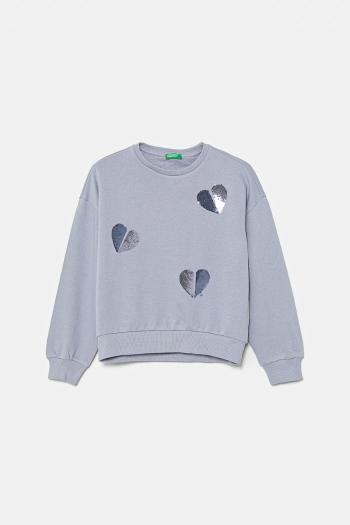 Detská bavlnená mikina United Colors of Benetton s nášivkou, 3J68C10NX
