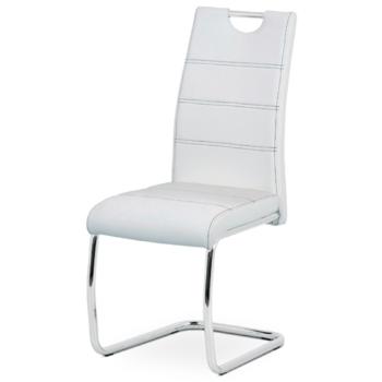 Jedálenská stolička Autronic 43x98 cm biela ekokoža HC-481 WT